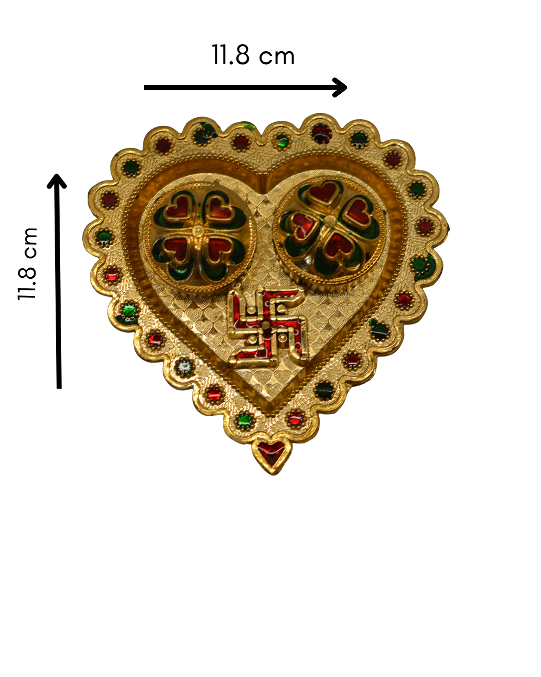 Heart Swastik pooja thali