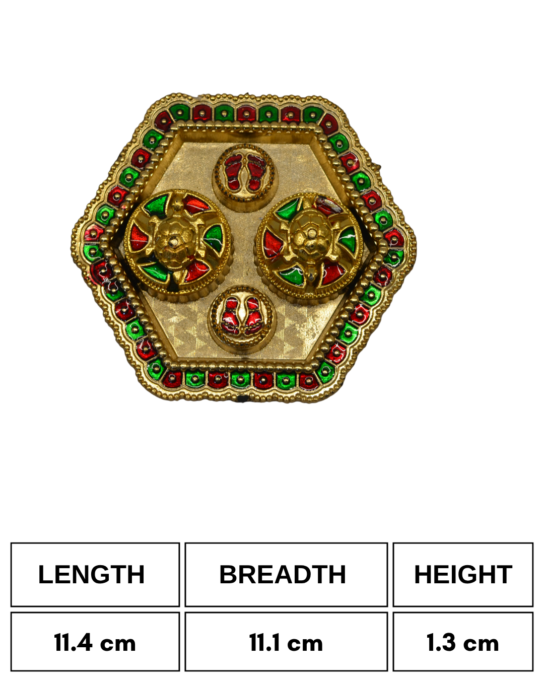 Hexagon pooja thali