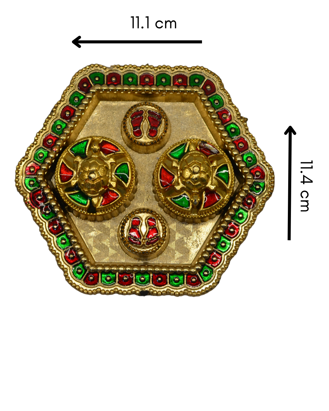 Hexagon pooja thali