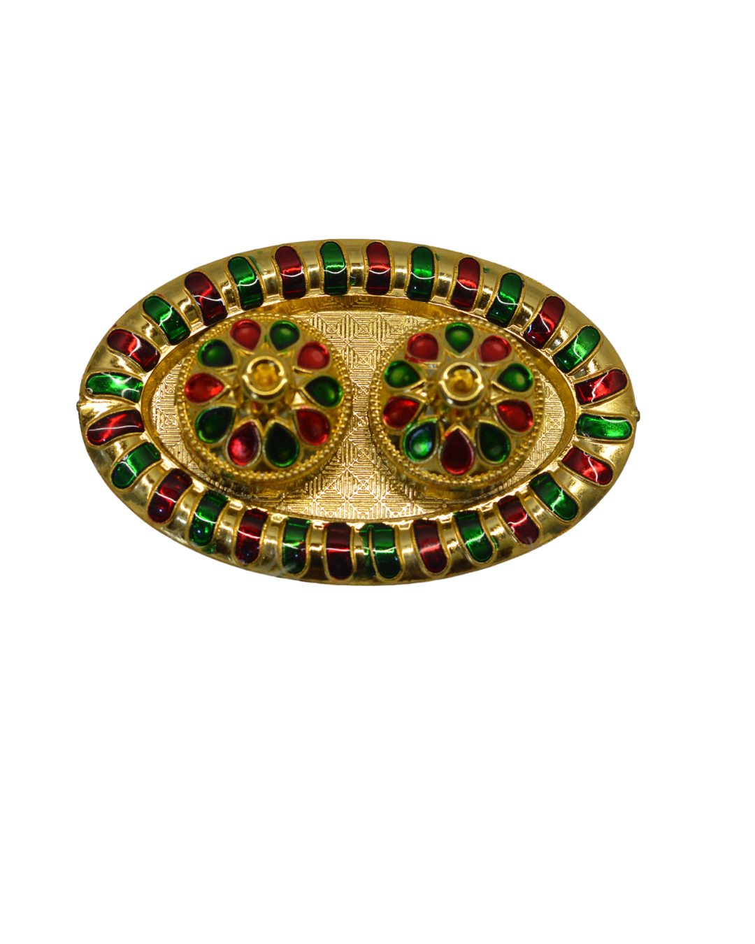 Small oval pooja thali