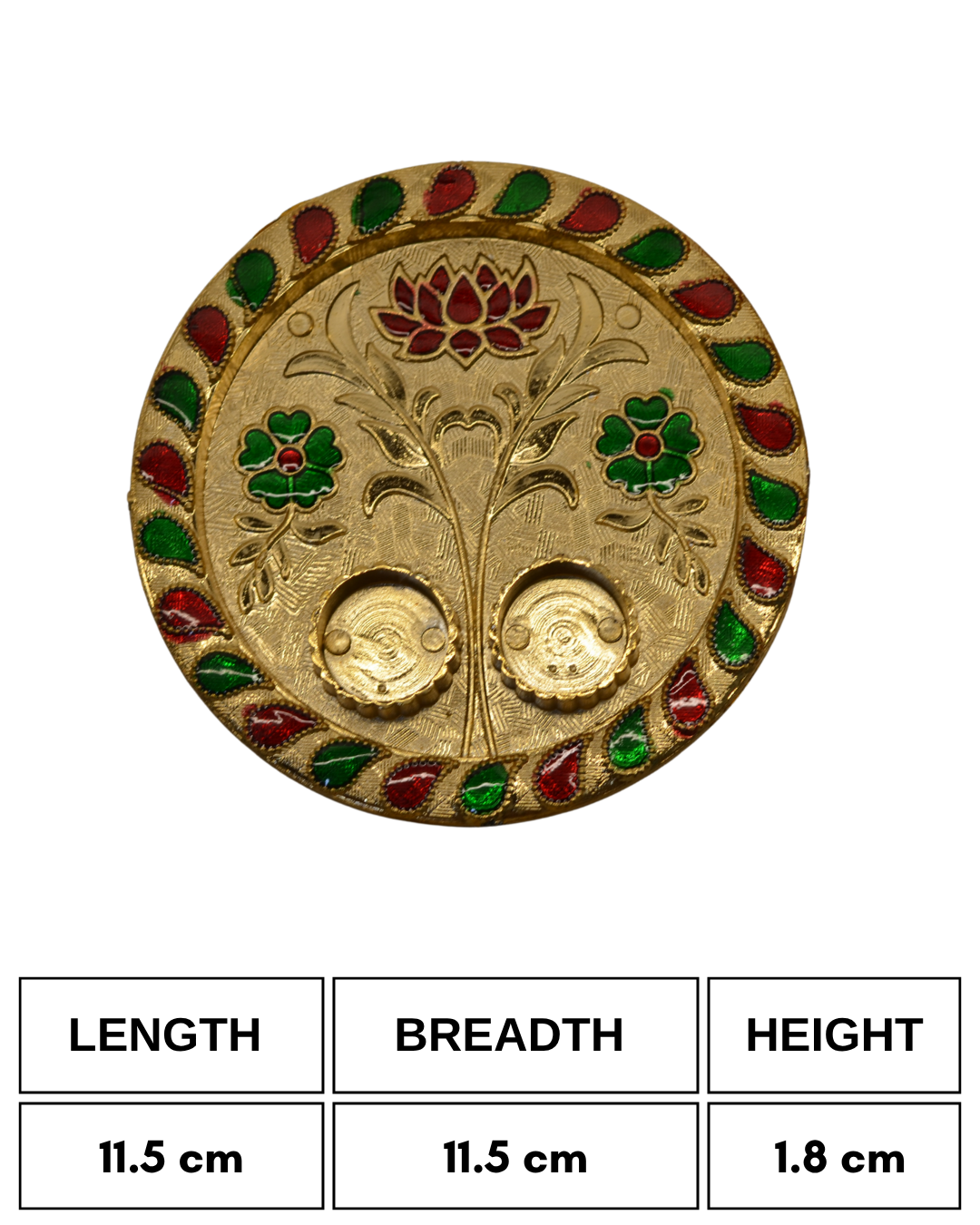 4.5"inch round pooja thali
