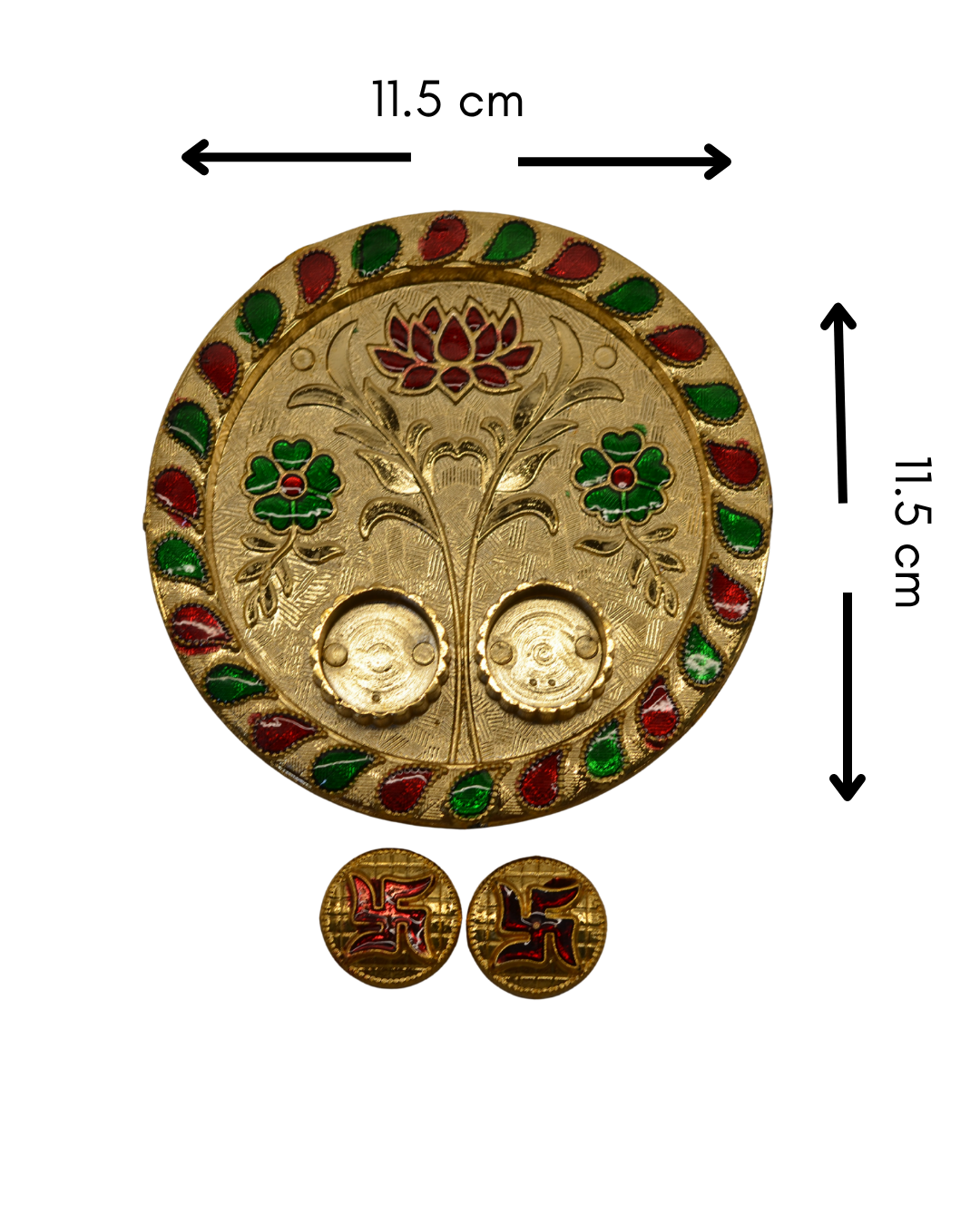 4.5"inch round pooja thali