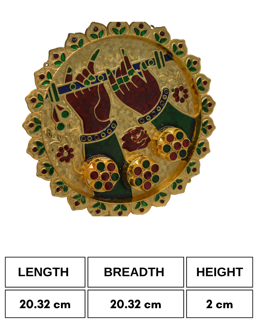 8"inch bansuri pooja thali