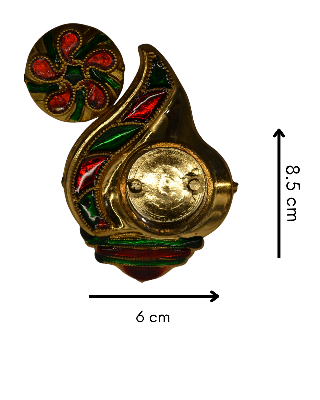 Small shankh haldi kumkum holder