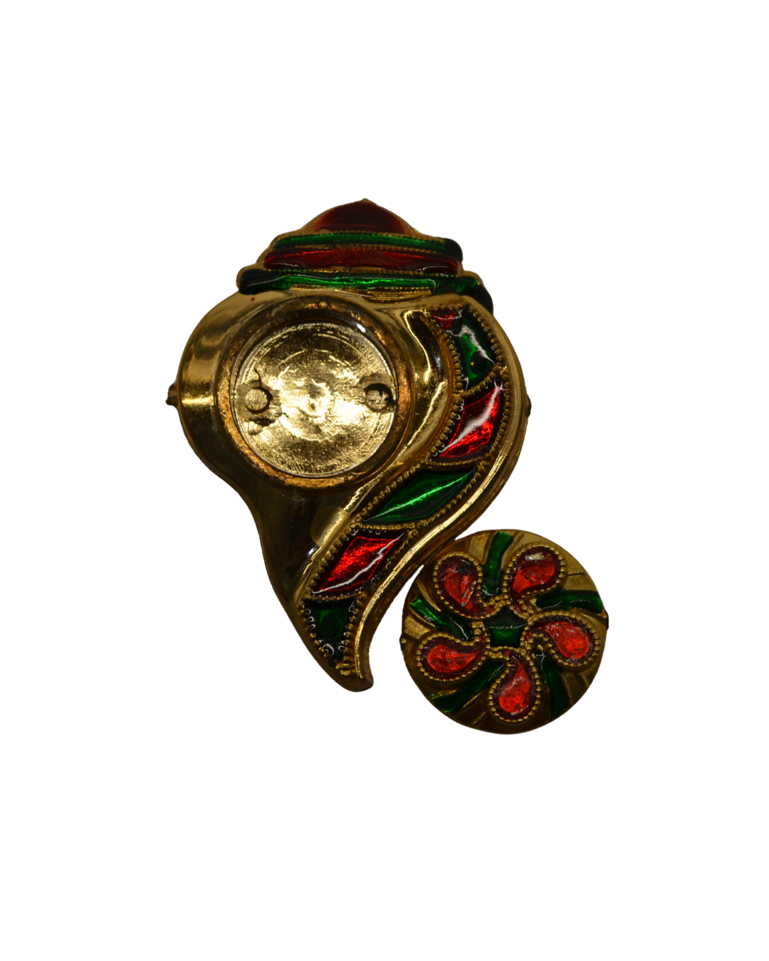 Small shankh haldi kumkum holder