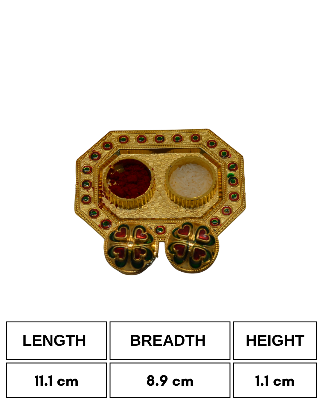 rectangle shaped pooja thali