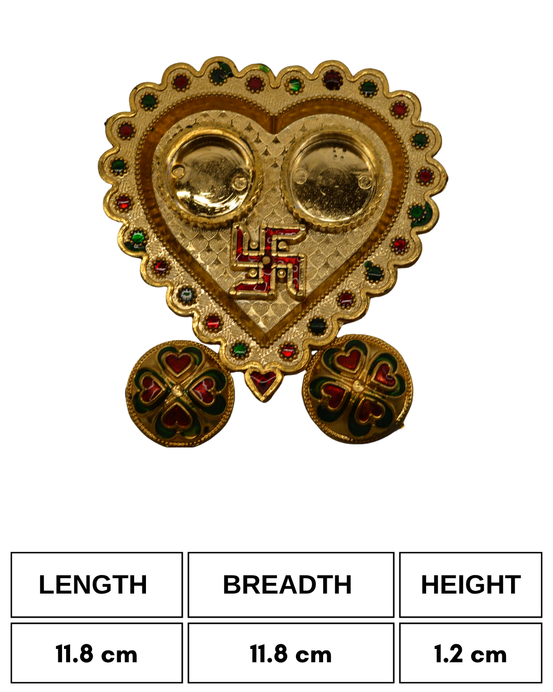 Heart Swastik pooja thali