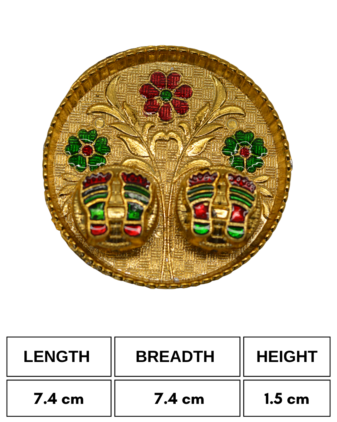 3"round pooja thali