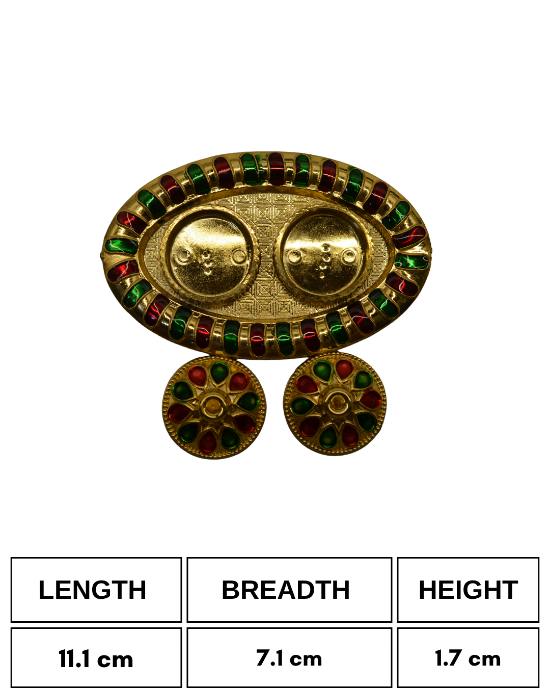 Small oval pooja thali