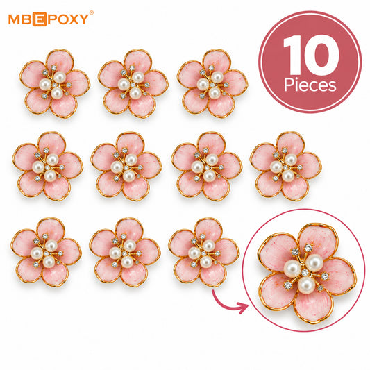 Pink Pearl Flower Charm