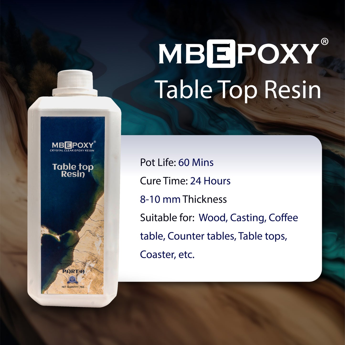 MBEPOXY® Table Top Deep Cast Resin (18-20 MM)