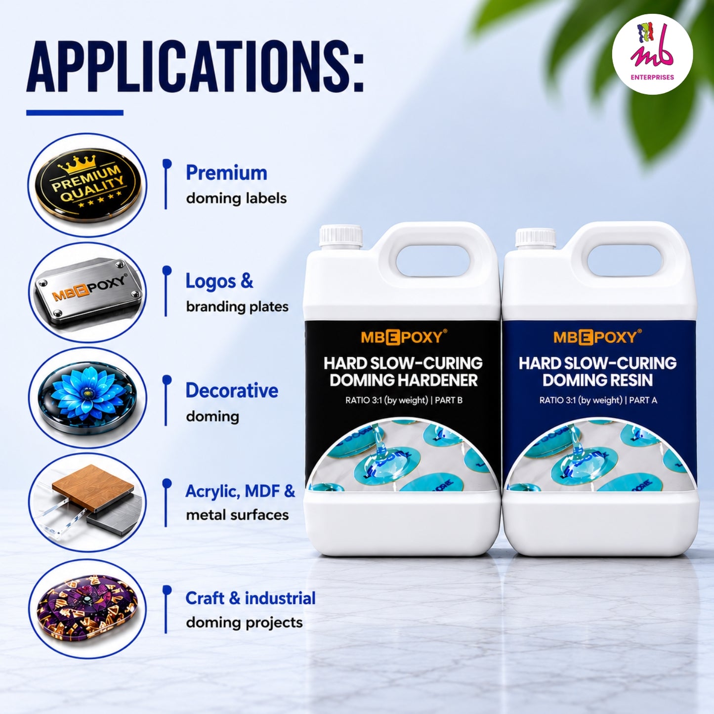 MBEPOXY® Hard Slow-Cure Doming Resin