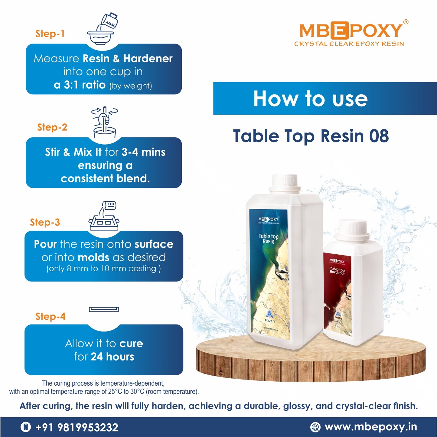 MBEPOXY® Table Top Resin (08-10 mm)
