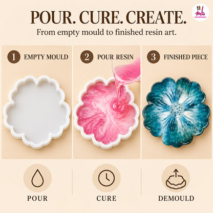 4.5inch Flower Coaster Mould