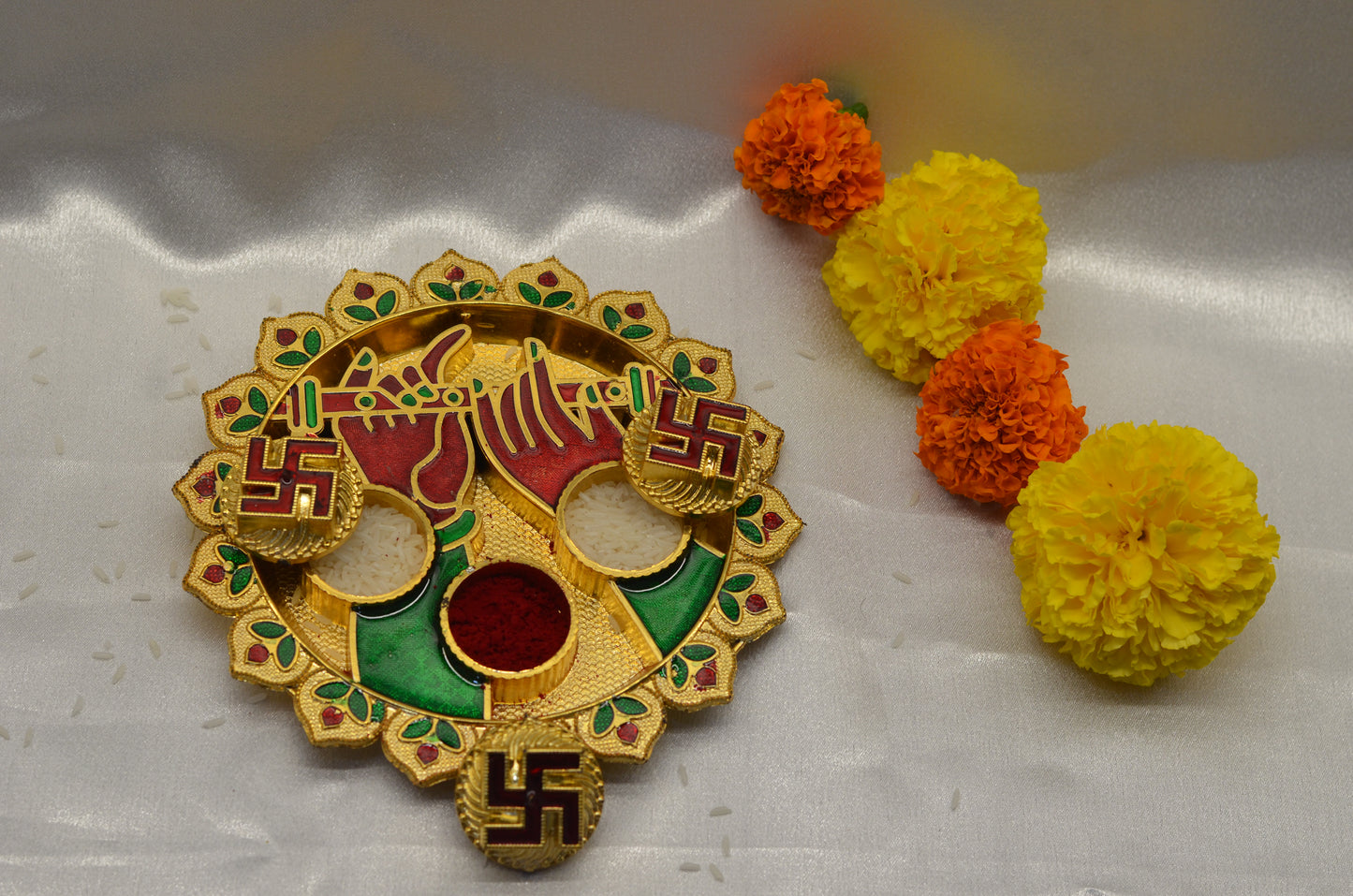 6"inch bansuri pooja thali
