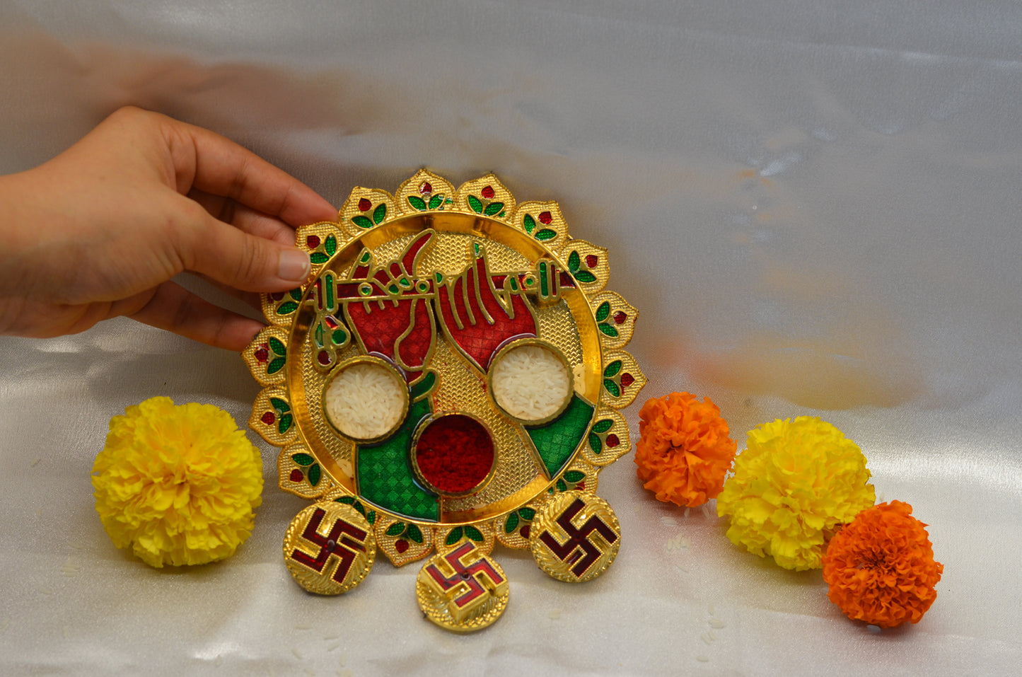 6"inch bansuri pooja thali