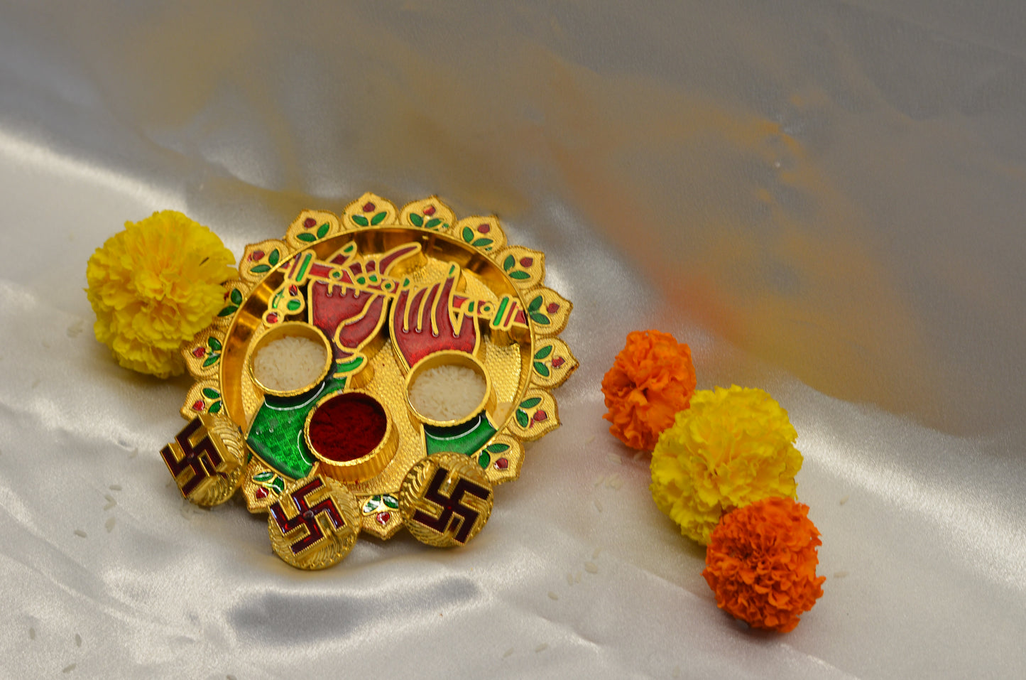 6"inch bansuri pooja thali