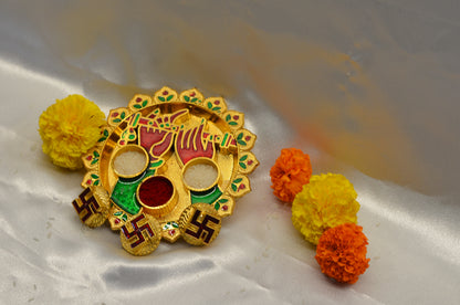 6"inch bansuri pooja thali