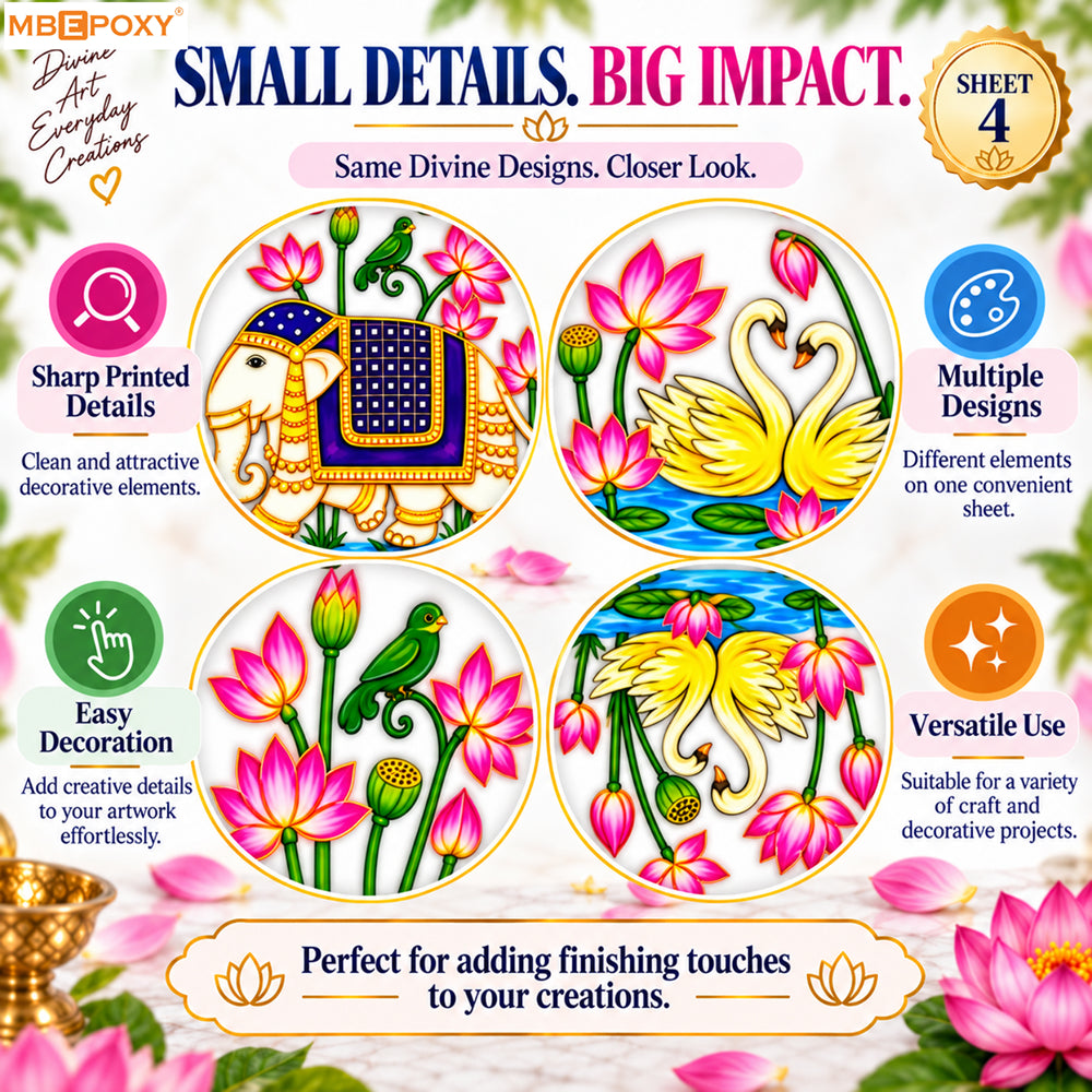 Royal Elephant Lotus Border