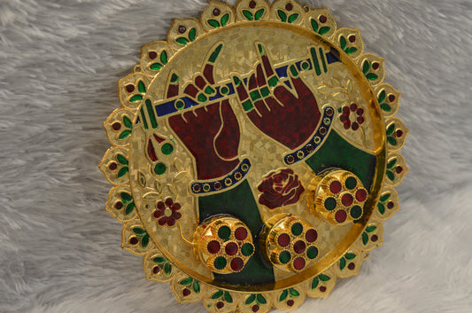 8"inch bansuri pooja thali