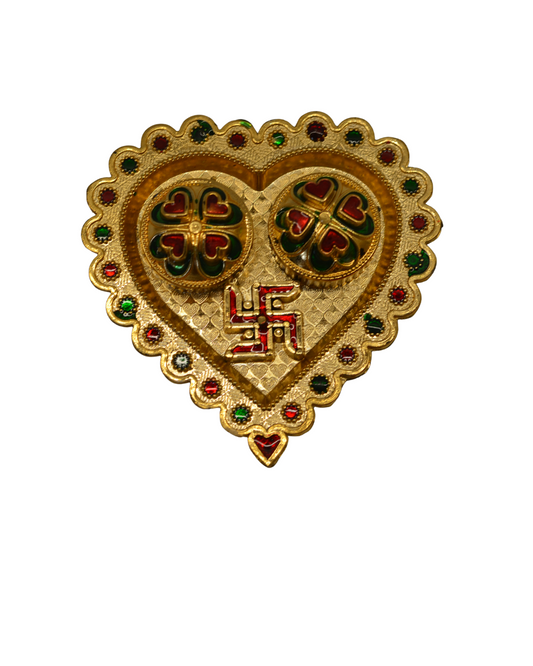 Heart Swastik pooja thali