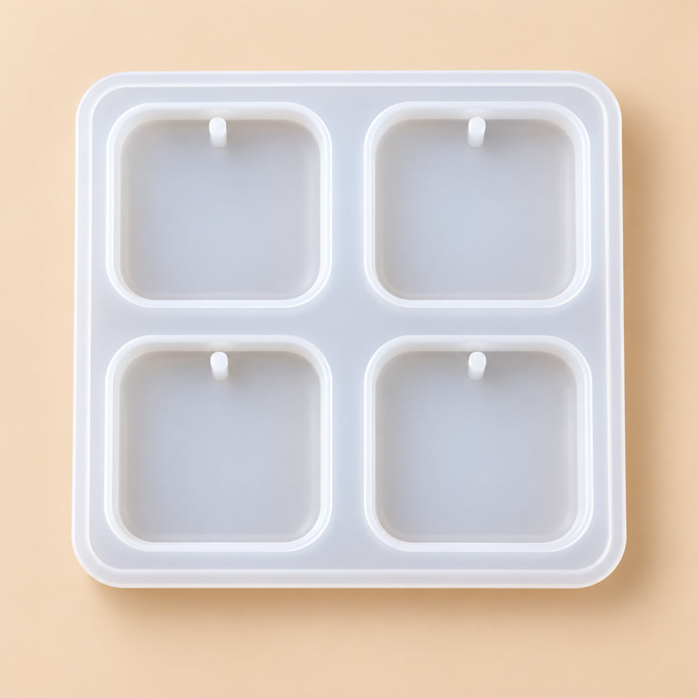 4pcs Keychain Square Mould