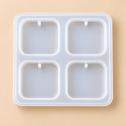 4pcs Keychain Square Mould