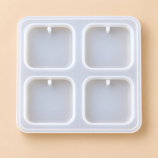 4pcs Keychain Square Mould