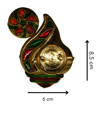 Small shankh haldi kumkum holder