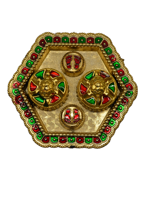 Hexagon pooja thali