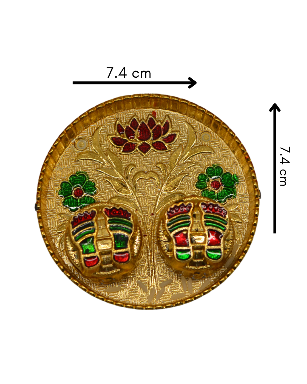 3"round lotus pooja thali