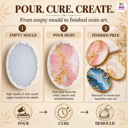5inch Agate Round Mould