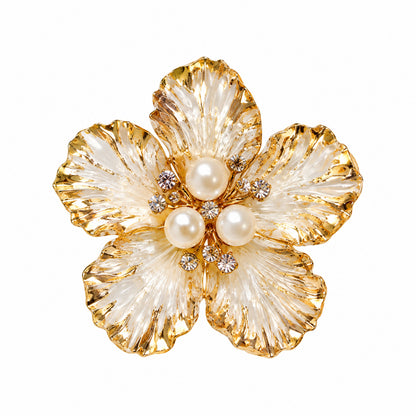 White Pearl Flower Charm