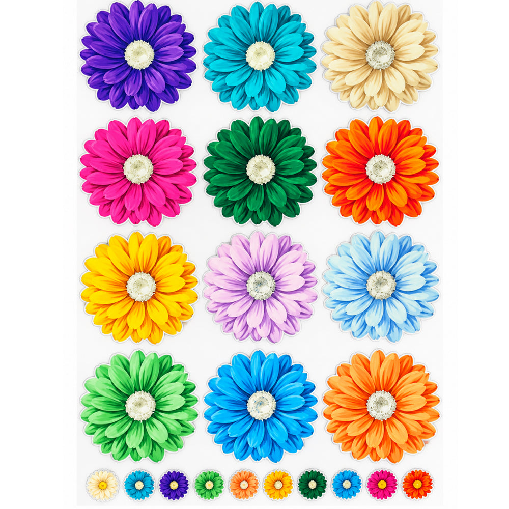 Rainbow Daisy Grid