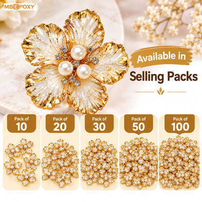White Pearl Flower Charm