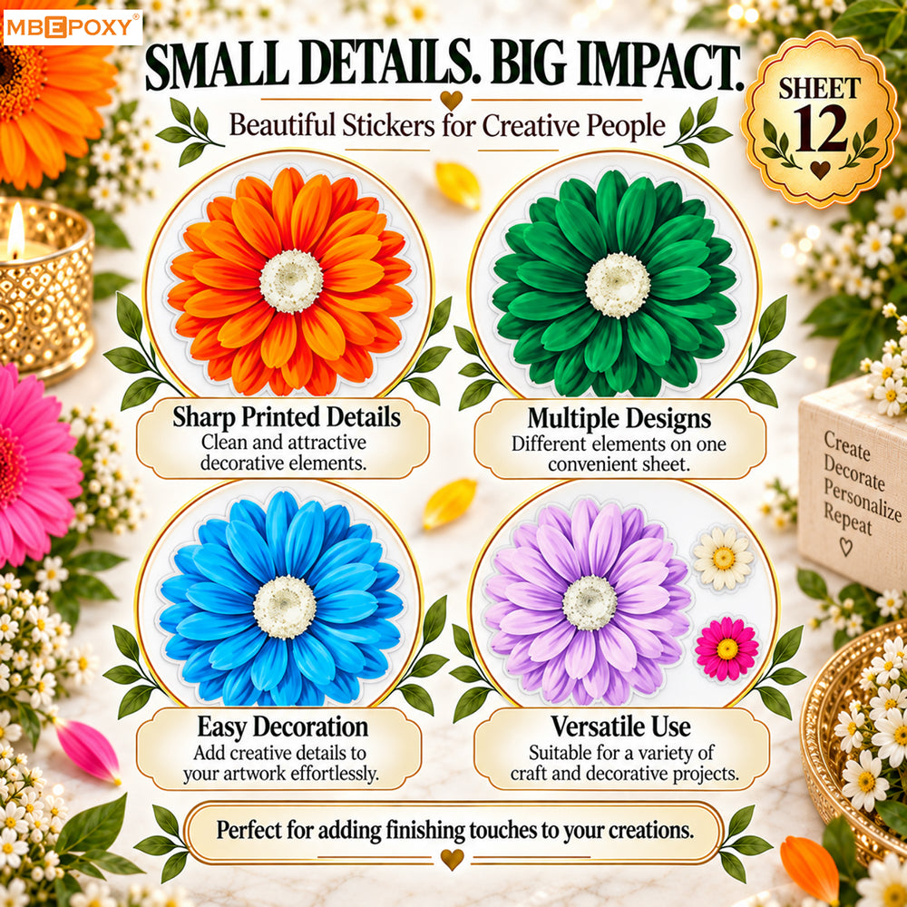 Rainbow Daisy Grid