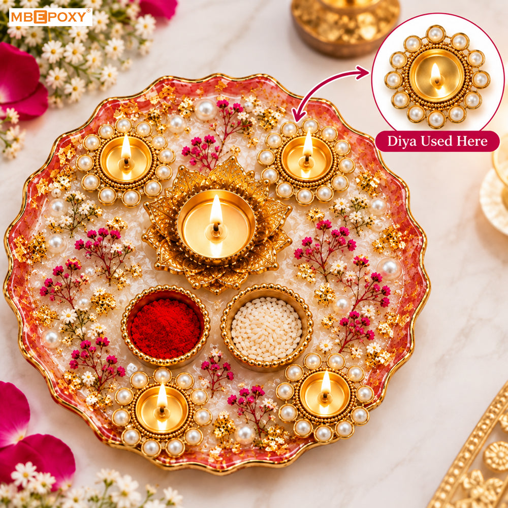 Resin Pooja Thali Moti Diya