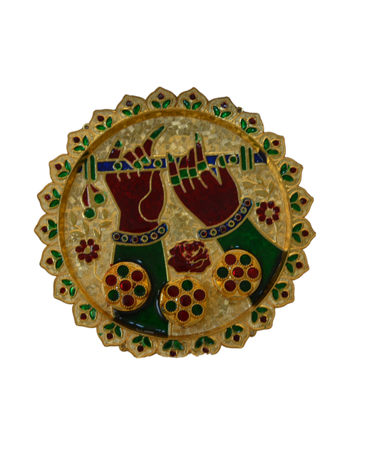 8"inch bansuri pooja thali