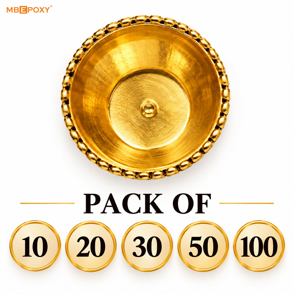Resin Pooja Thali Diya Pair