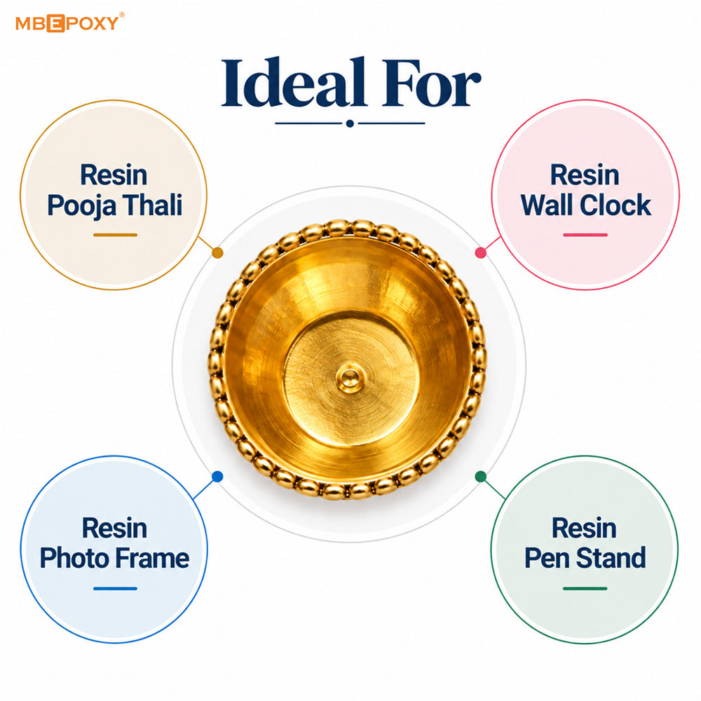 Resin Pooja Thali Diya Pair