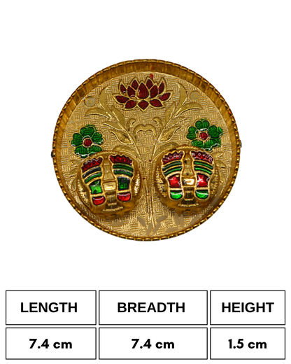 3"round lotus pooja thali
