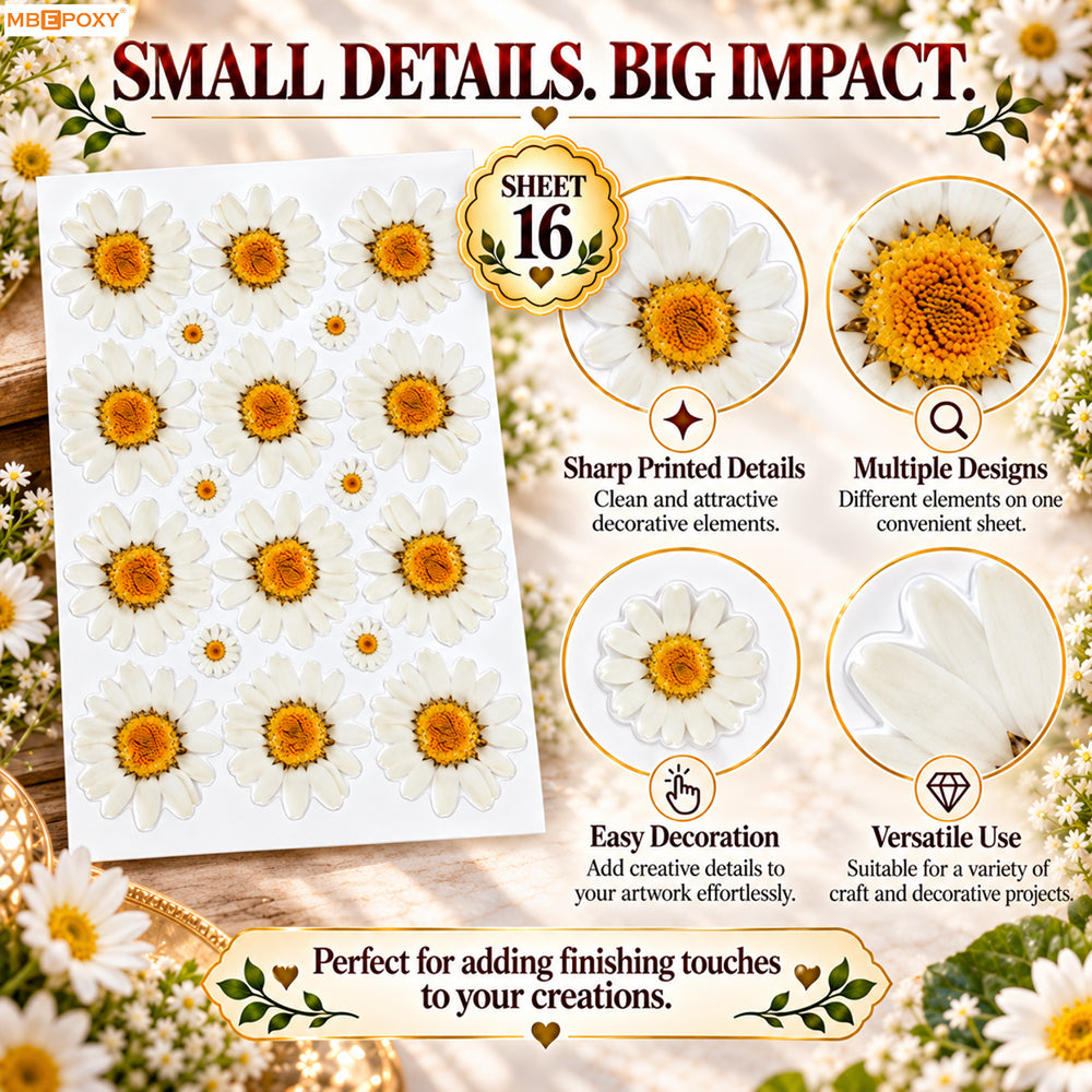White Daisy Grid