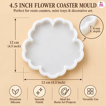 4.5inch Flower Coaster Mould