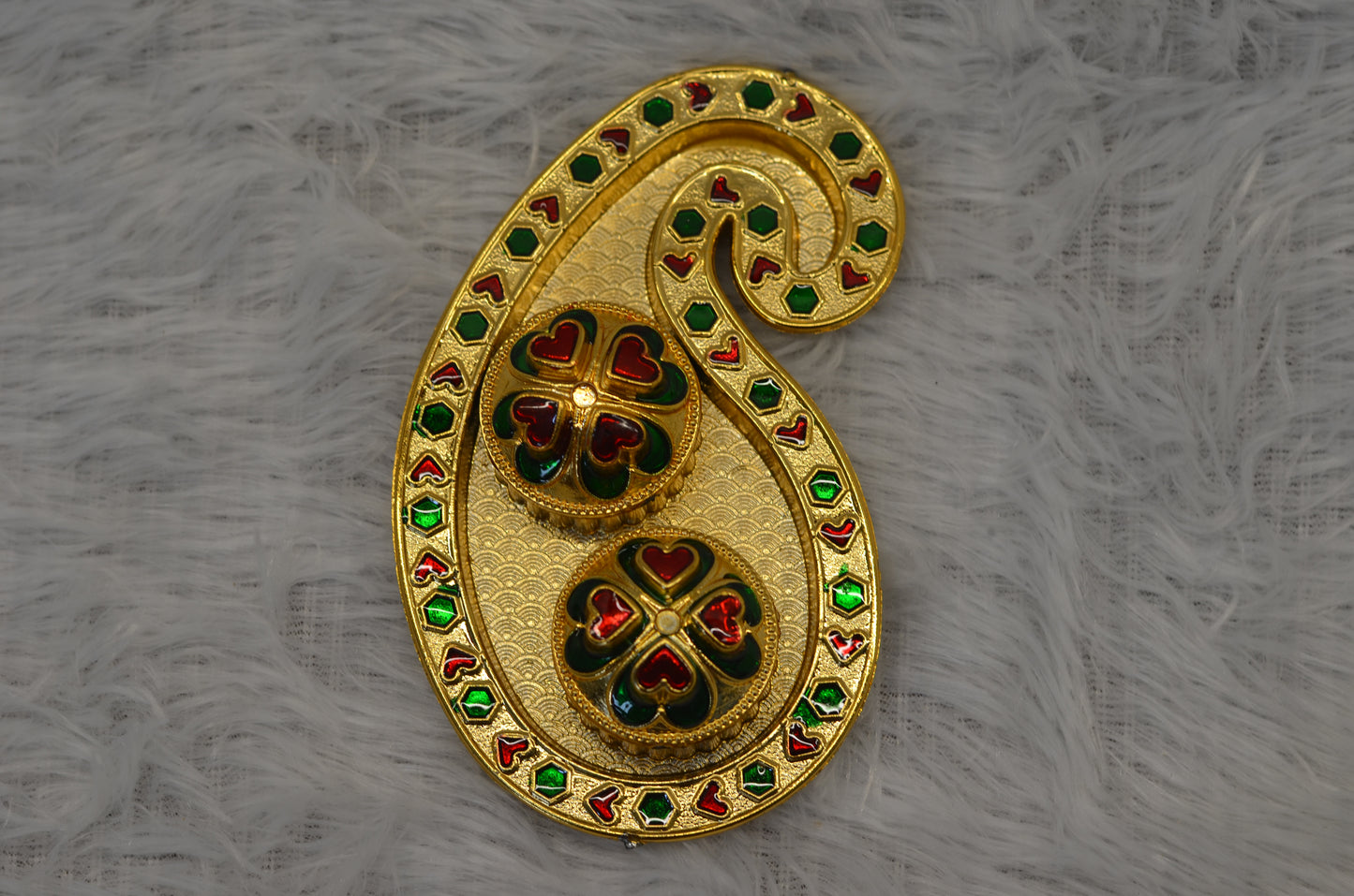 mango shaped pooja thali