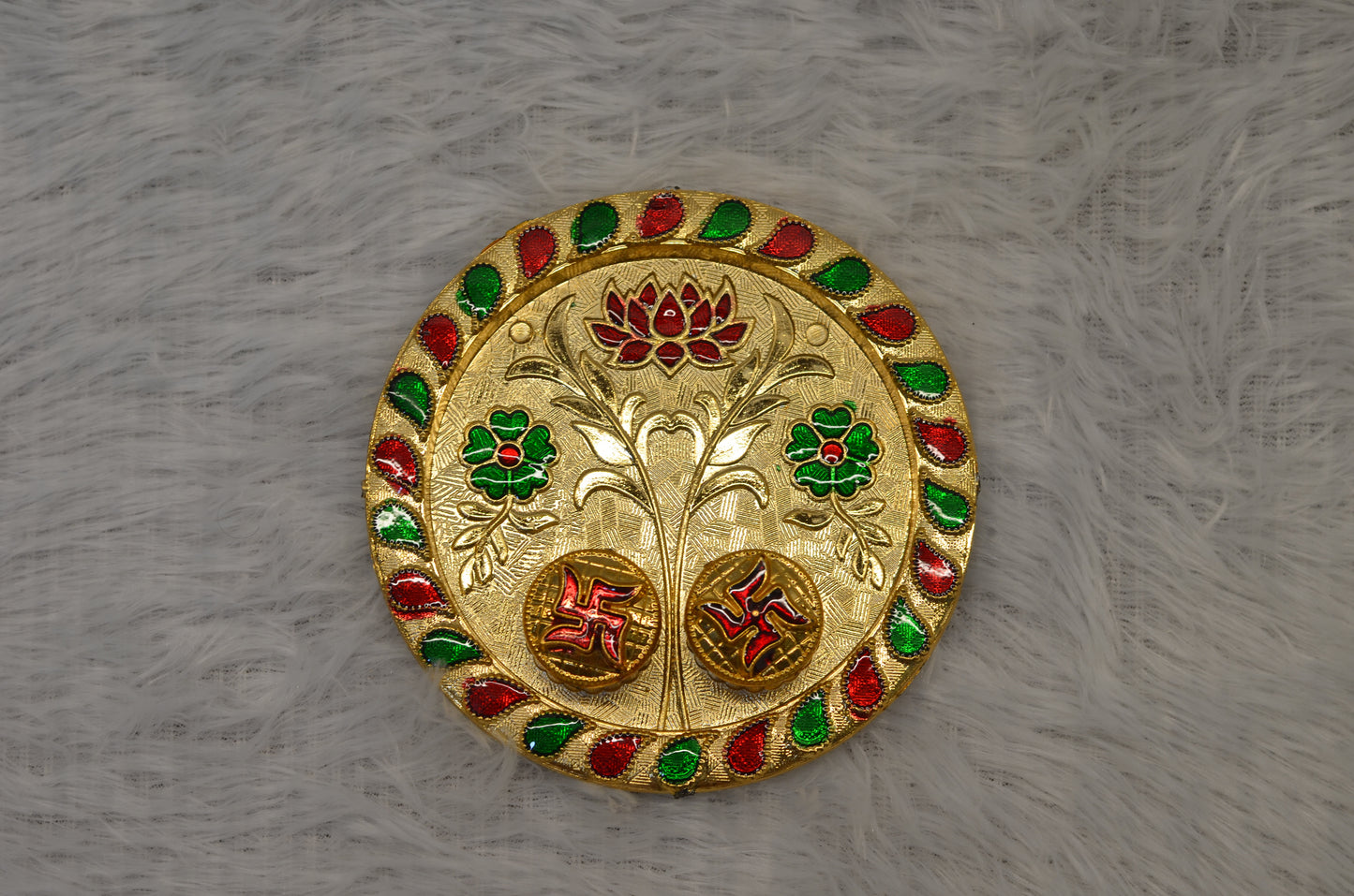 4.5"inch round pooja thali