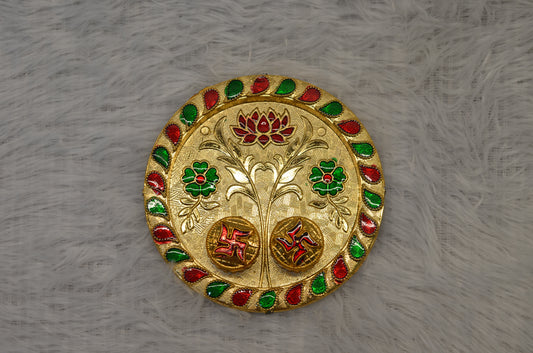 4.5"inch round pooja thali