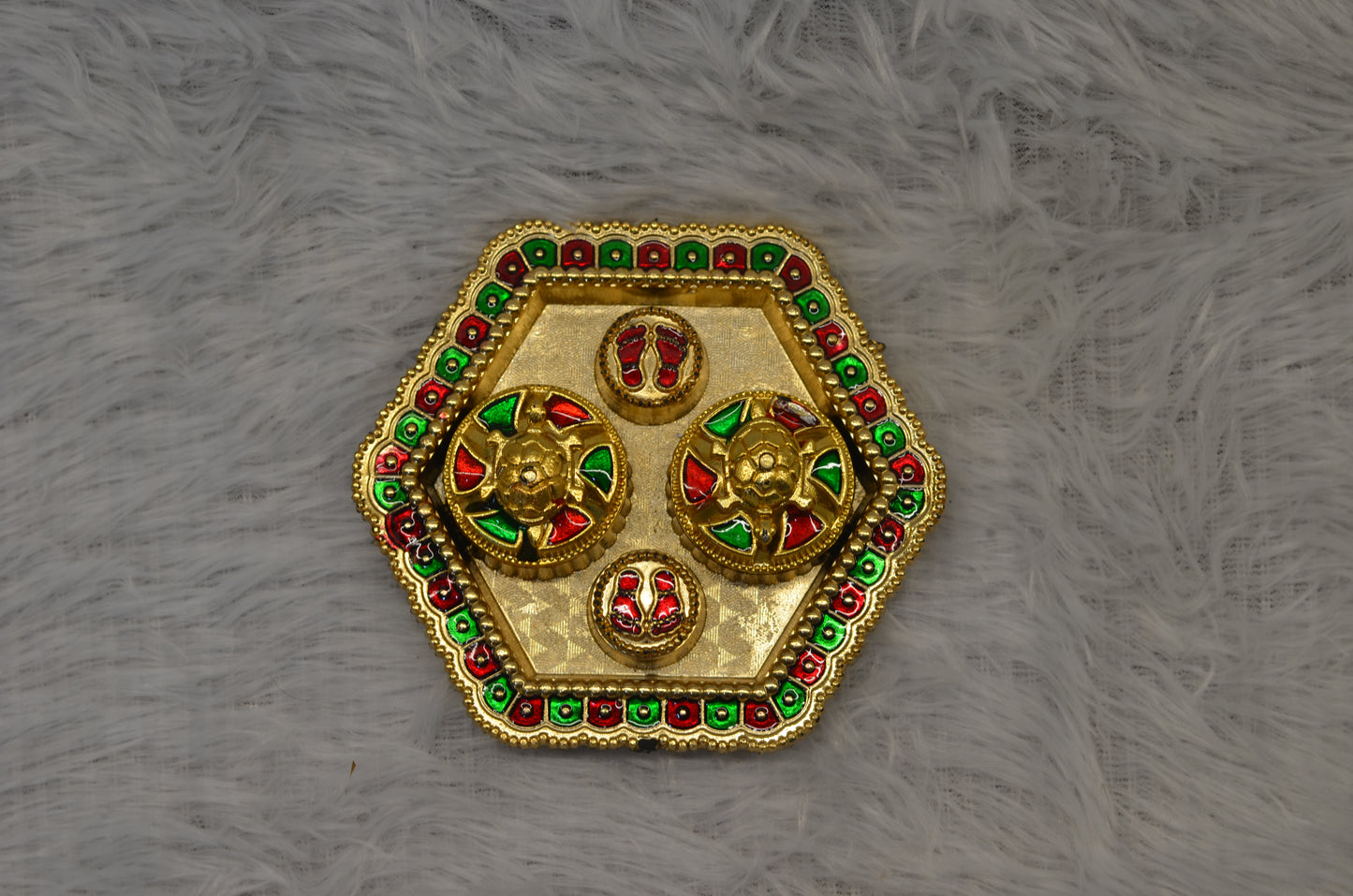 Hexagon pooja thali