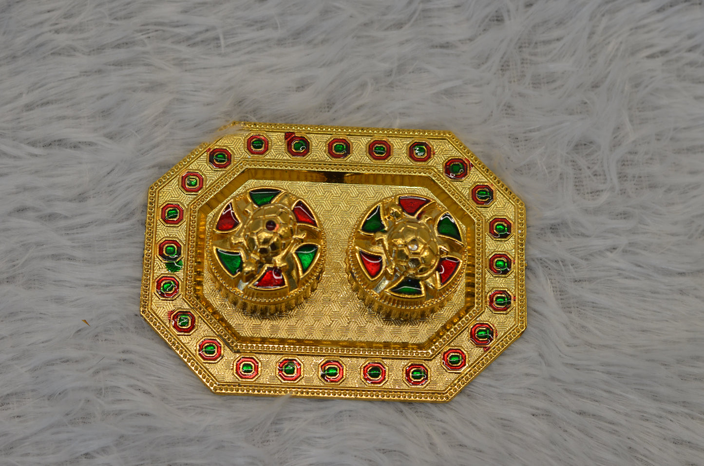 rectangle shaped pooja thali