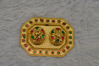 rectangle shaped pooja thali