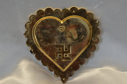 Heart Swastik pooja thali